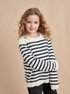 Made especially for our littlest (and mightiest) generation, our Marini Sweater is a shrunken down version of our best-selling adult Marin Sweater, now available for kids. We swapped our signature wool/cashmere blend to 100% cotton for kid’s comfort and ease so the only cycle you need to remember is throw on, throw off, laundry, repeat.