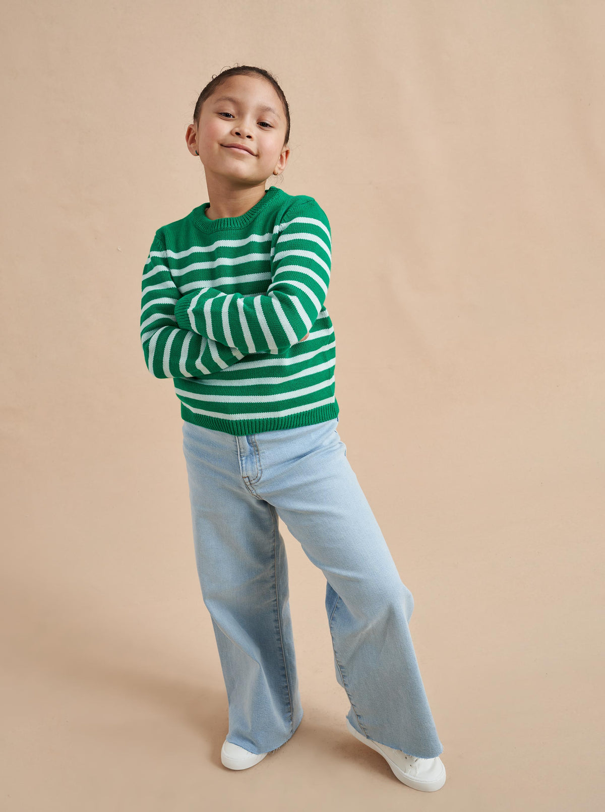 Made especially for our littlest (and mightiest) generation, our Marini Sweater is a shrunken down version of our best-selling adult Marin Sweater, now available for kids. We swapped our signature wool/cashmere blend to 100% cotton for kid’s comfort and ease so the only cycle you need to remember is throw on, throw off, laundry, repeat.