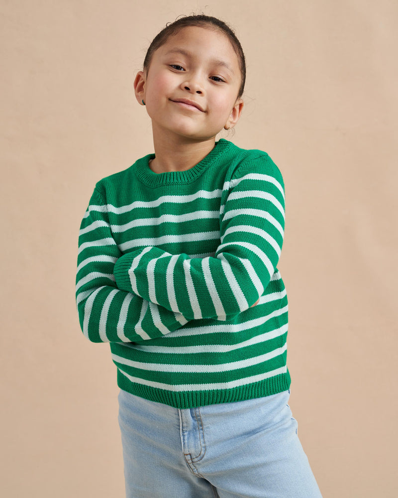 Made especially for our littlest (and mightiest) generation, our Marini Sweater is a shrunken down version of our best-selling adult Marin Sweater, now available for kids. We swapped our signature wool/cashmere blend to 100% cotton for kid’s comfort and ease so the only cycle you need to remember is throw on, throw off, laundry, repeat.