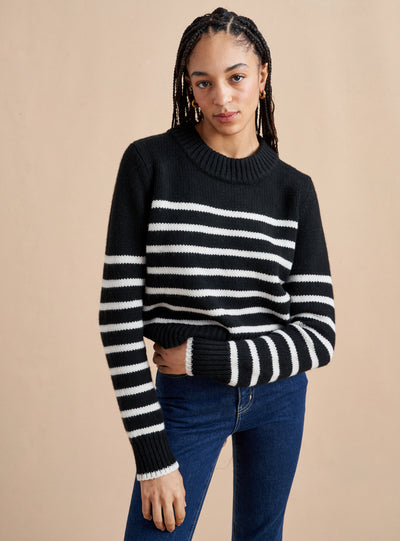 Picture of model wearing the Mini Marin Sweater