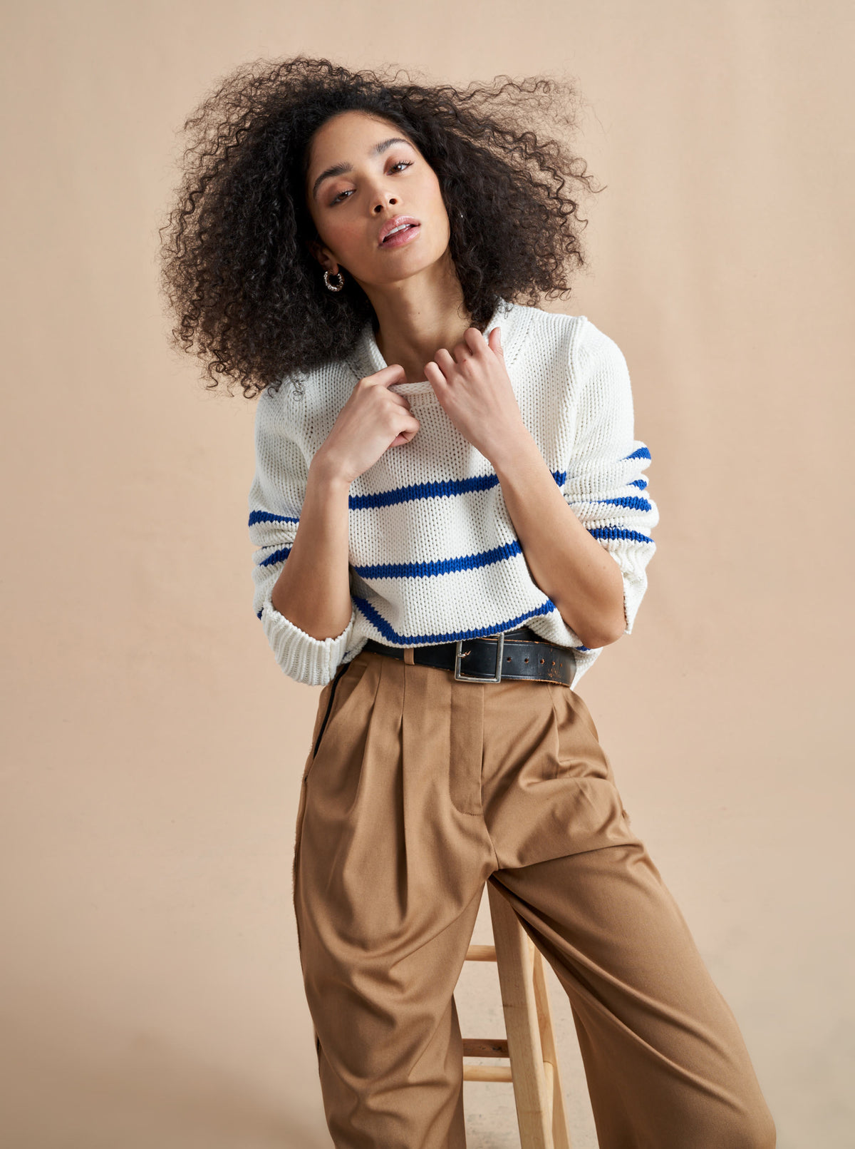 Your favorite Mini Marin Sweater now in comfy cotton. Our newest member of the sweater family features a rollneck in that cropped yet chunky weight you know and love us for.