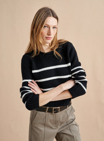 Picture of model wearing the Mini Marina Sweater