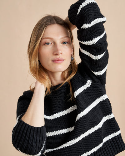 Your favorite Mini Marin Sweater now in comfy cotton. Our newest member of the sweater family features a rollneck in that cropped yet chunky weight you know and love us for.