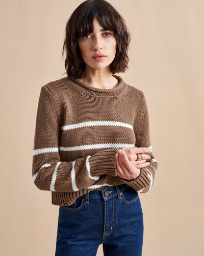 Your favorite Mini Marin Sweater now in comfy cotton. Our newest member of the sweater family features a rollneck in that cropped yet chunky weight you know and love us for.