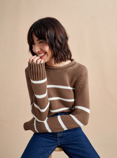 Picture of model wearing the Mini Marina Sweater