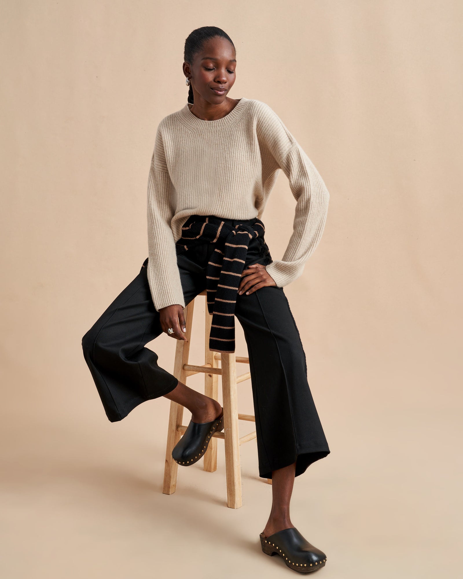 Mini Toujours Sweater Tan | La Ligne NYC