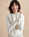 This is it. This is your everyday, never-without, take-with-you-everywhere sweater that will always have your back. Deliciously ribbed cashmere in a loose crewneck and slightly cropped silhouette means you need one in every color for tous les jours. 