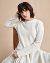 This is it. This is your everyday, never-without, take-with-you-everywhere sweater that will always have your back. Deliciously ribbed cashmere in a loose crewneck and slightly cropped silhouette means you need one in every color for tous les jours. 