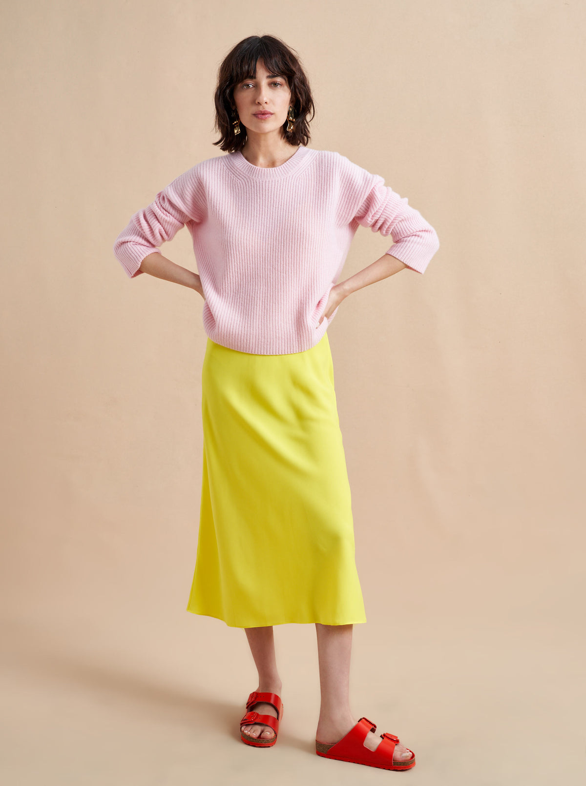 This is it. This is your everyday, never-without, take-with-you-everywhere sweater that will always have your back.Deliciously ribbed cashmere in a loose crewneck and slightly cropped silhouette means you need one in every color for tous les jours.