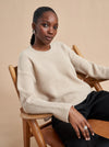 This is it. This is your everyday, never-without, take-with-you-everywhere sweater that will always have your back. Deliciously ribbed cashmere in a loose crewneck and slightly cropped silhouette means you need one in every color for tous les jours. 