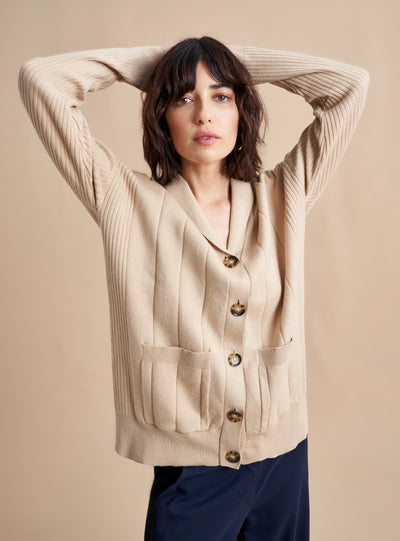 Picture of model wearing the Molly Cardigan