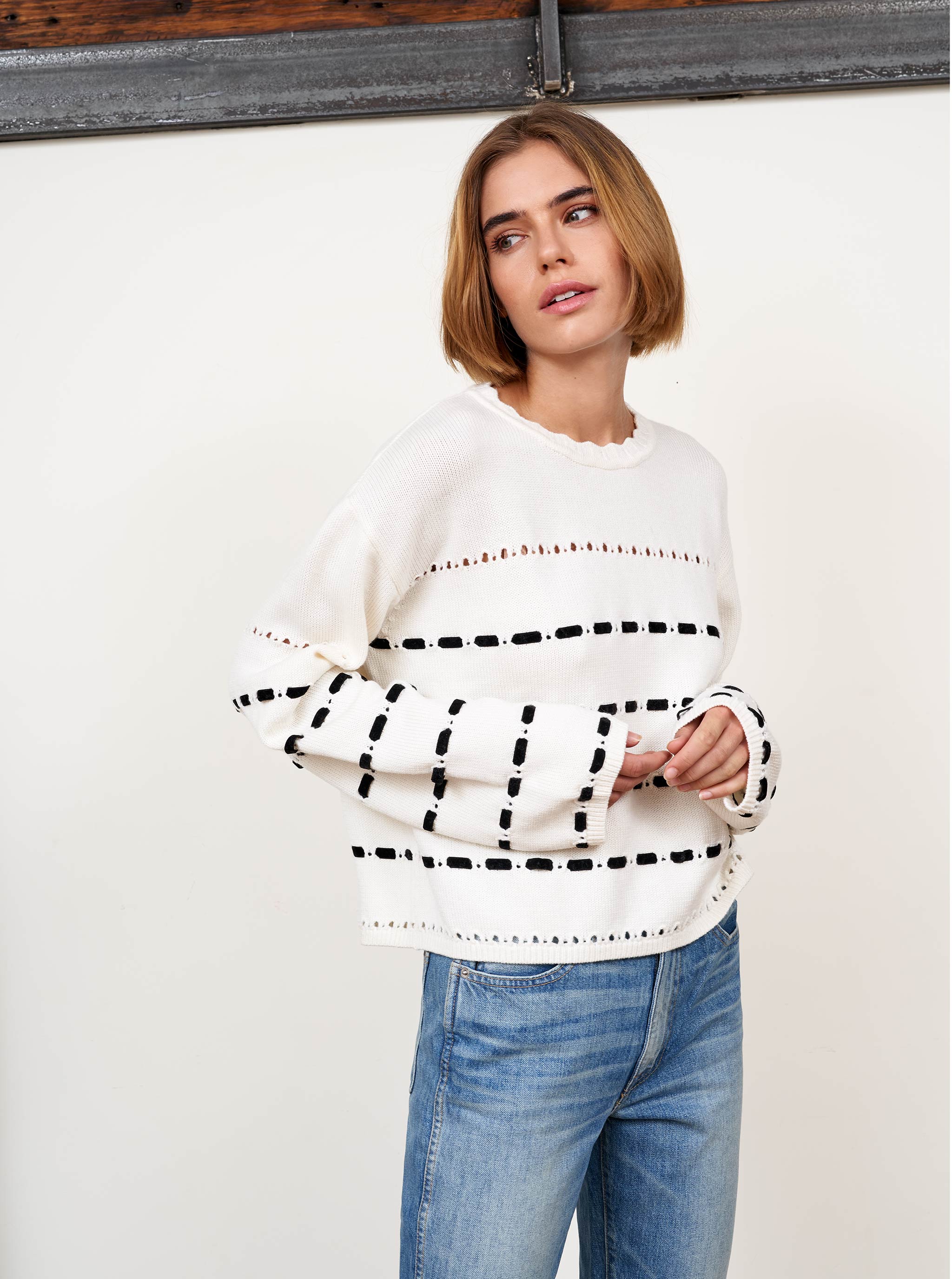 Ribbon Stripe Sweater