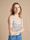 No wardrobe is complete without a classic striped tank whether you pair it back to your favorite jeans or trousers, our Sailor Tank is the perfect all-year round closet staple. And in case you were wondering what to wear it with, check out the matching Sailor Cardigan.