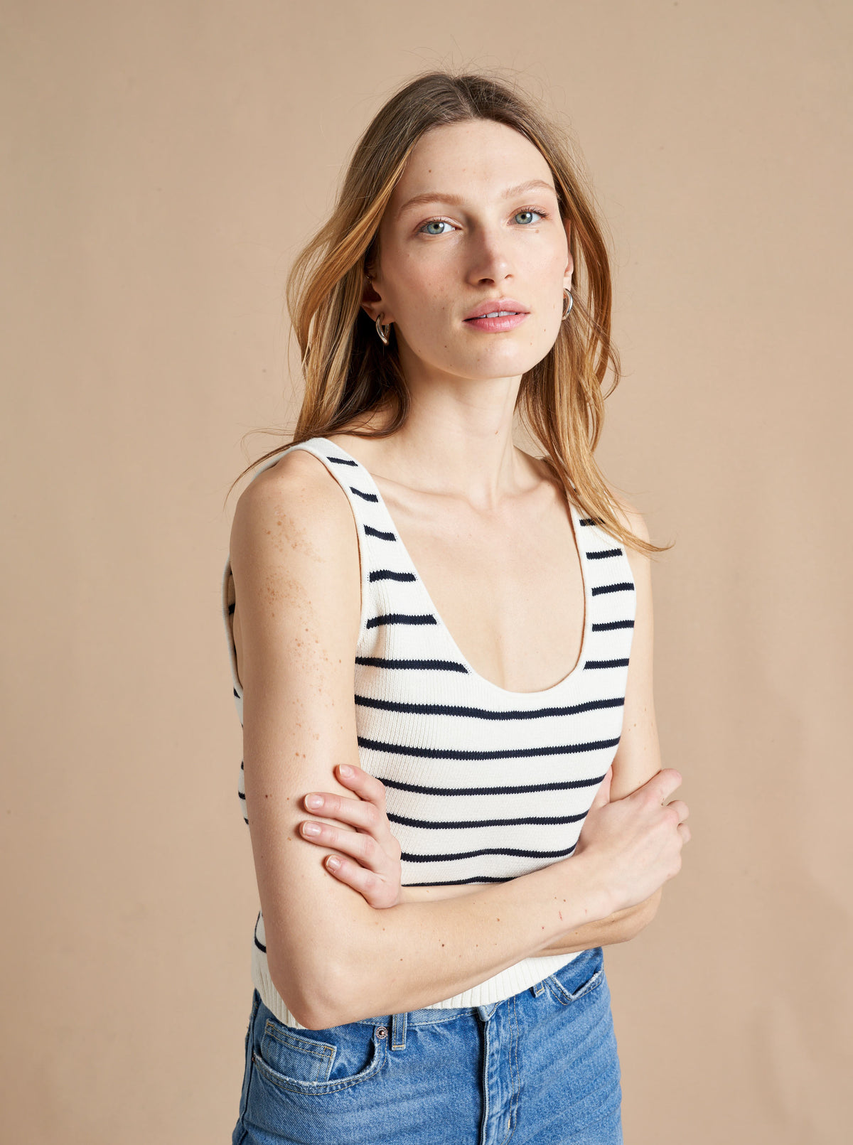 No wardrobe is complete without a classic striped tank whether you pair it back to your favorite jeans or trousers, our Sailor Tank is the perfect all-year round closet staple. And in case you were wondering what to wear it with, check out the matching Sailor Cardigan.