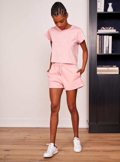 Super (pronounced su-pear and spoken with a little French flair) is how you will feel in this delicious cotton terry short. Mix and match it with our Super Tees and Hoodies in an array of pastel hues because who said dressing down couldn't be more fun than dressing up.