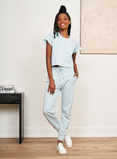 Super (pronounced su-pear and spoken with a little French flair) is how you will feel in this delicious cotton tee. Mix and match it with our Super Joggers and Sweatpants in an array of pastel hues because who said dressing down couldn't be more fun than dressing up.
