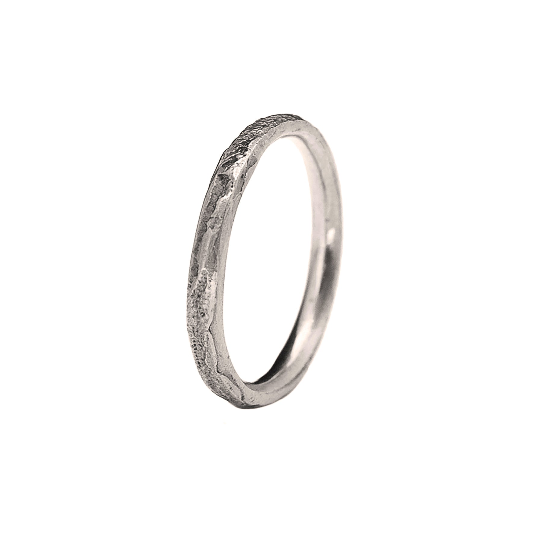 Napier rekenkundig Meer dan wat dan ook 2mm Silk Textured Ring, 14k Palladium White Gold – Maya Kini Jewelry