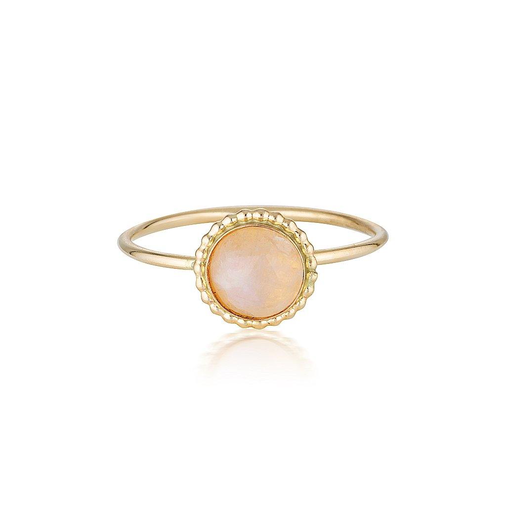 Moonstone Halo Ring