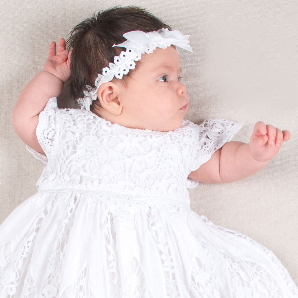 baby girl christening headband