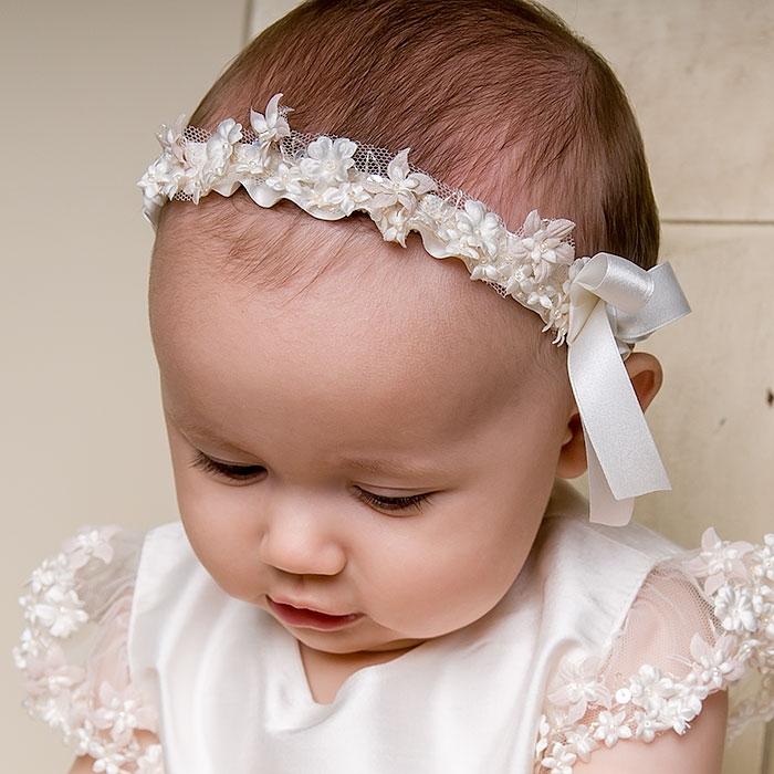 Girls Baptism Headbands 