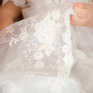 ivory lace christening gown