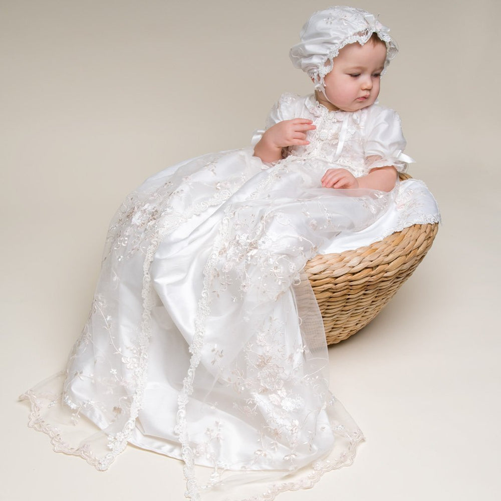 christening gown and bonnet