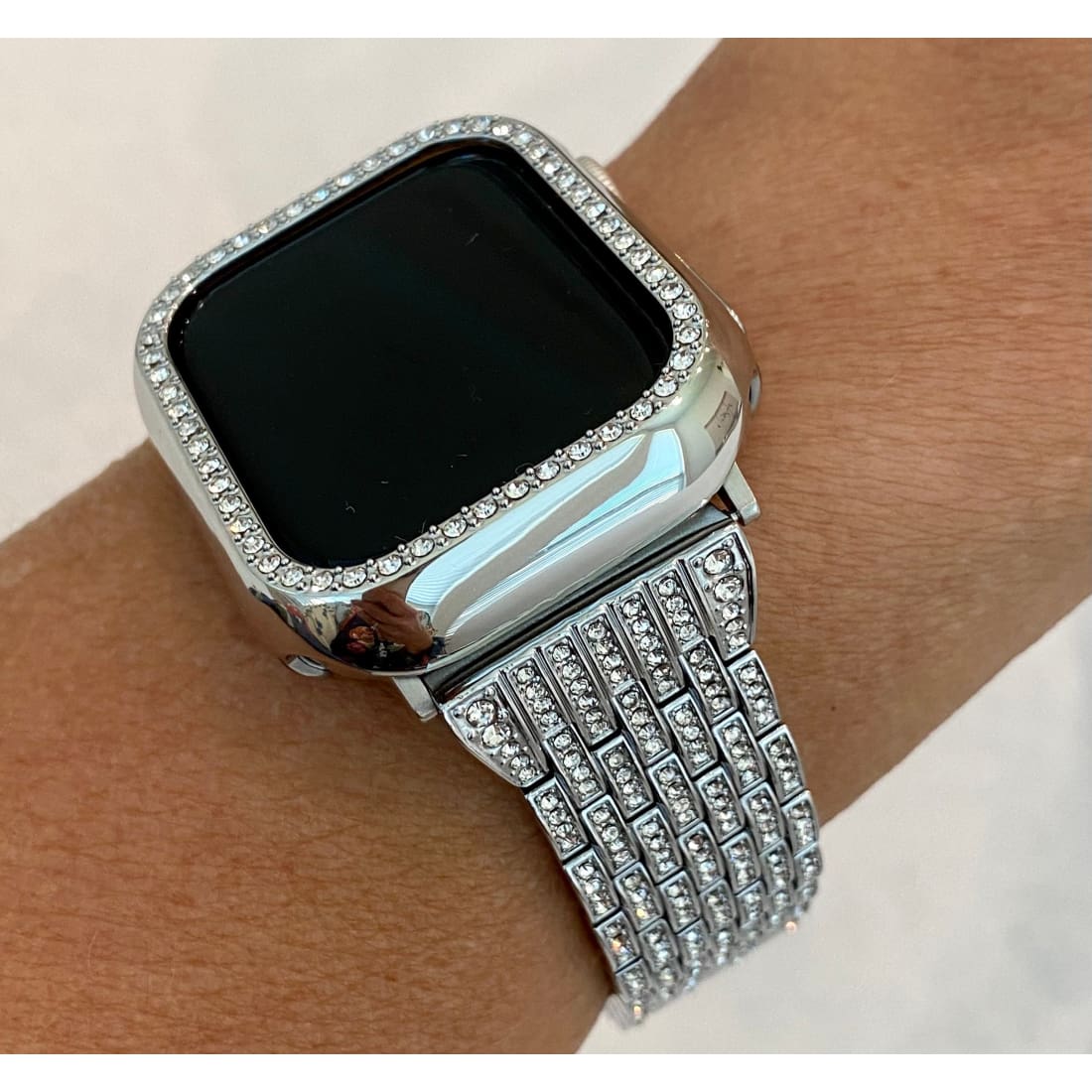 Apple Watch ULTRA 49mm Polished Custom with Diamond Link Band