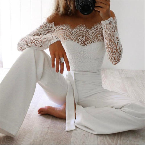 A LITTLE LACE ON TOP JUMPSUIT