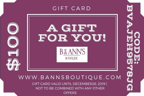 B Ann's Boutique Gift Card