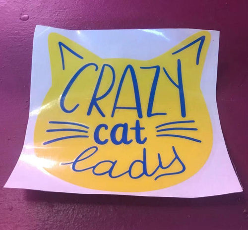 CRAZY CAT LADY WINDOW DECAL