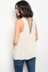 CREAM ON TOP BACK LACE-UP