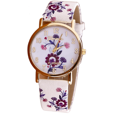 FLOWER POWER LEATHER WATCH