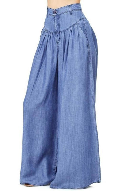 HIPPIE CHICK DENIM FLARE PANTS