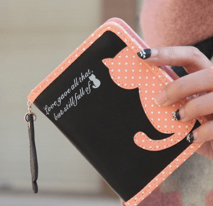 KITTEN LEATHER WALLET