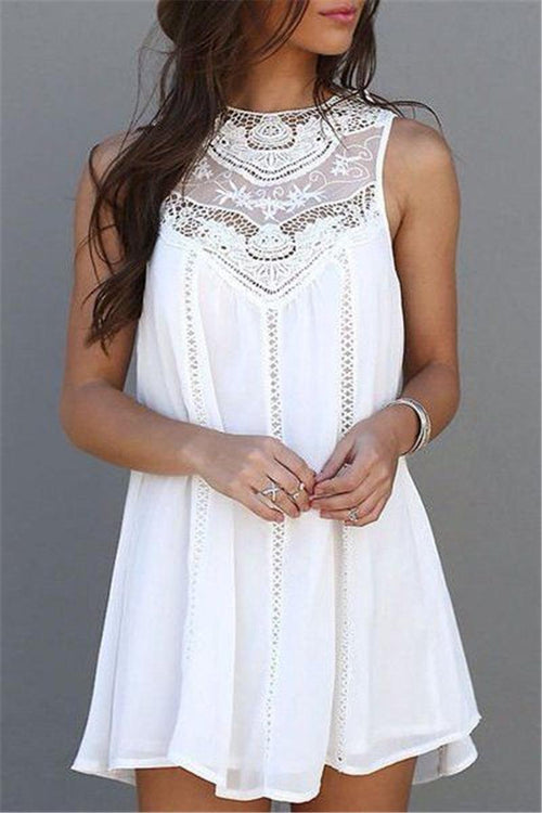 LACE CROCHETED BABY DOLL DRESS
