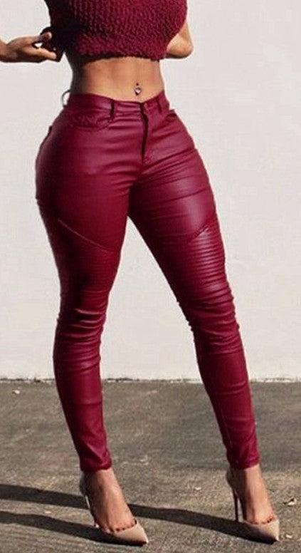 LOVELY IN LEATHER PENCIL PANTS