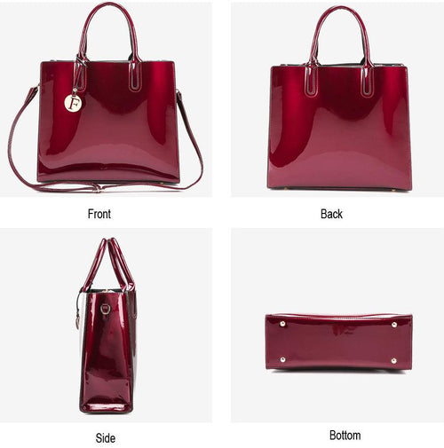 PATENT LEATHER TOTE