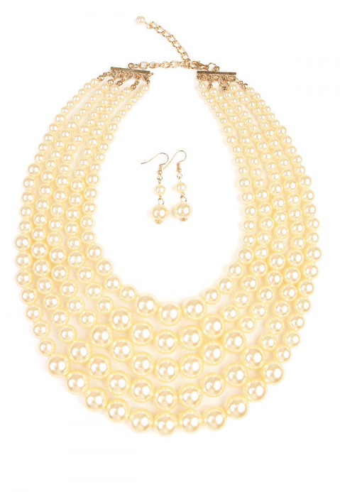 PERFECT PEARL NECKLACE & EARRINGS