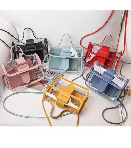 POP OF COLOR CLEAR CROSSBODY