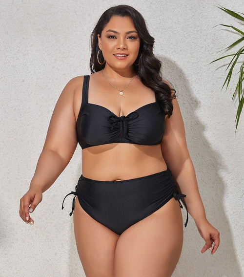 VIBRANT CONFIDENCE PLUS SIZE PUSH-UP BIKINI WITH HIGH WAIST BRIEFS