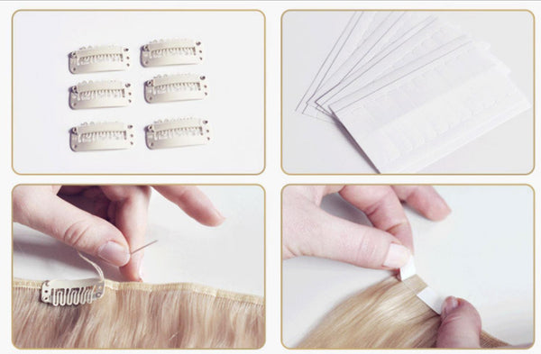 Application of Flat Weft Hair Extensions