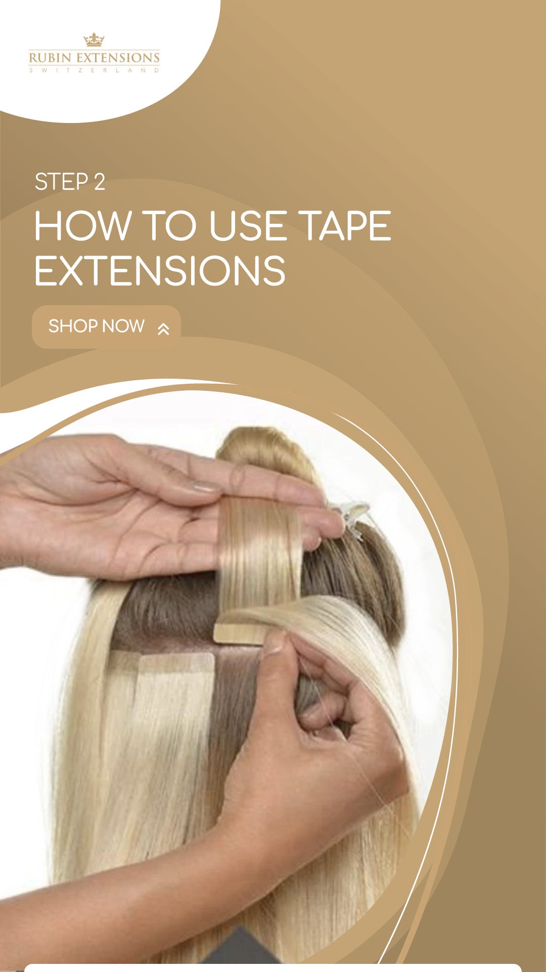 Anwendung Tape-in Extensions
