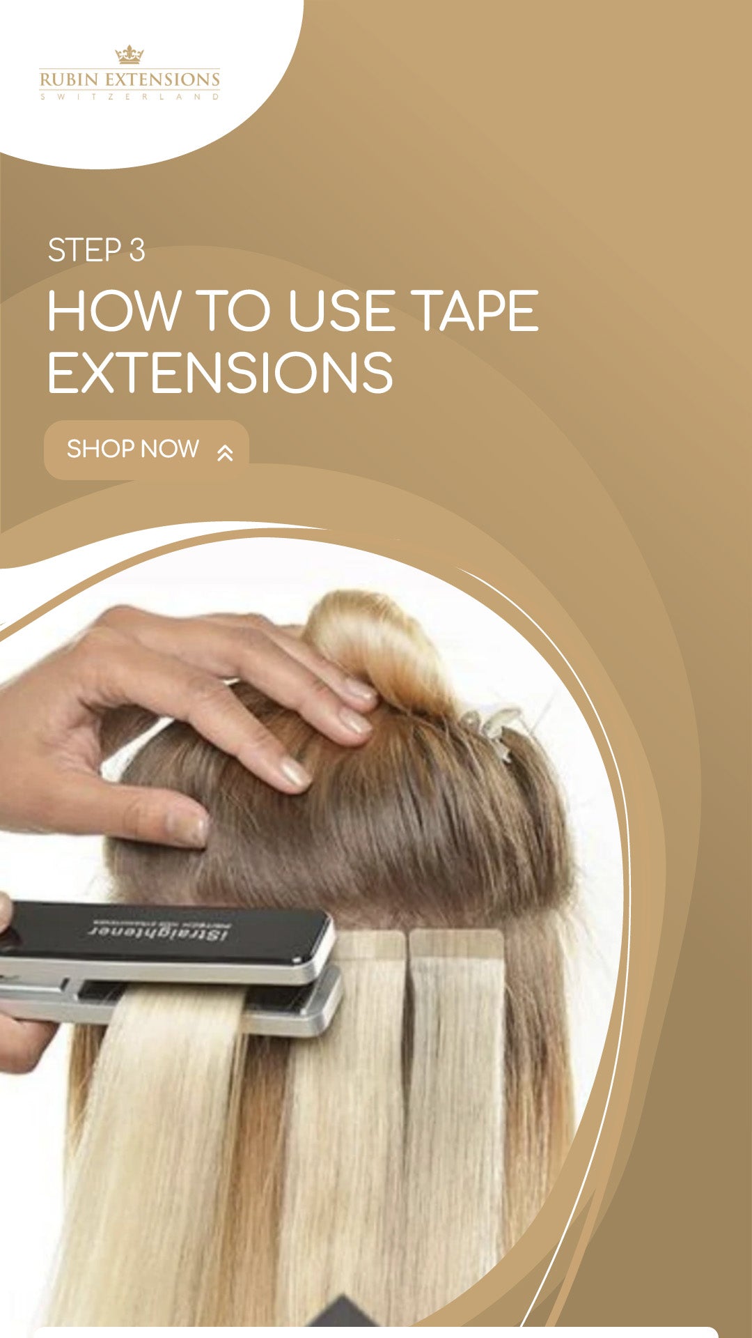 Anwendung Tape-in Extensions