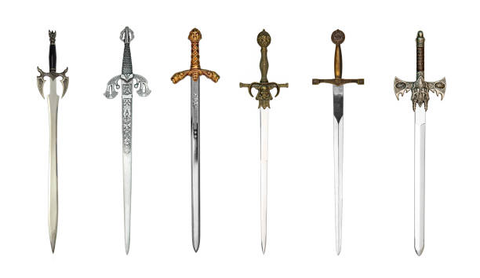 Different medieval swords