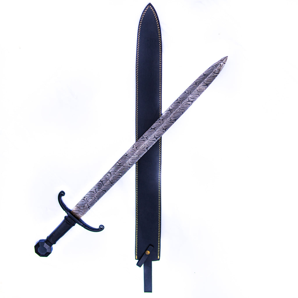 arming-sword-knightly-sword-high-carbon-damascus-steel-sword-35