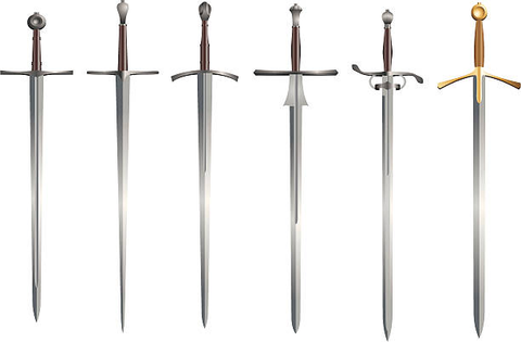 longswords for medieval warriors - comaprison with hand-and-a-half swords
