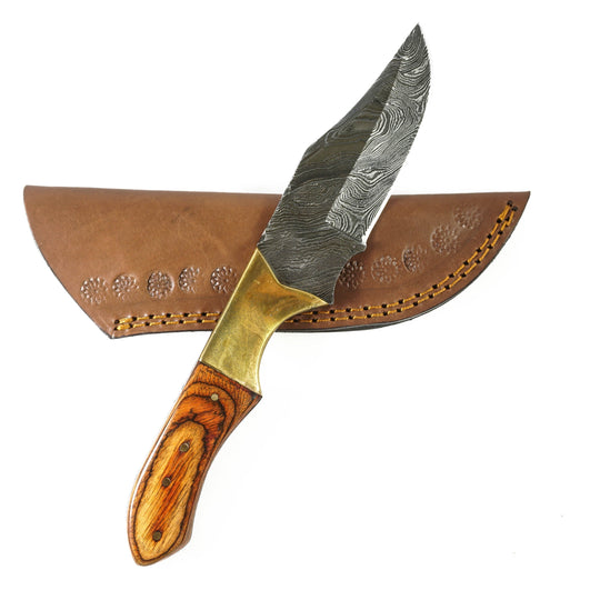 Bmk-165 California King Snake Damascus Skinner Hunting Knife