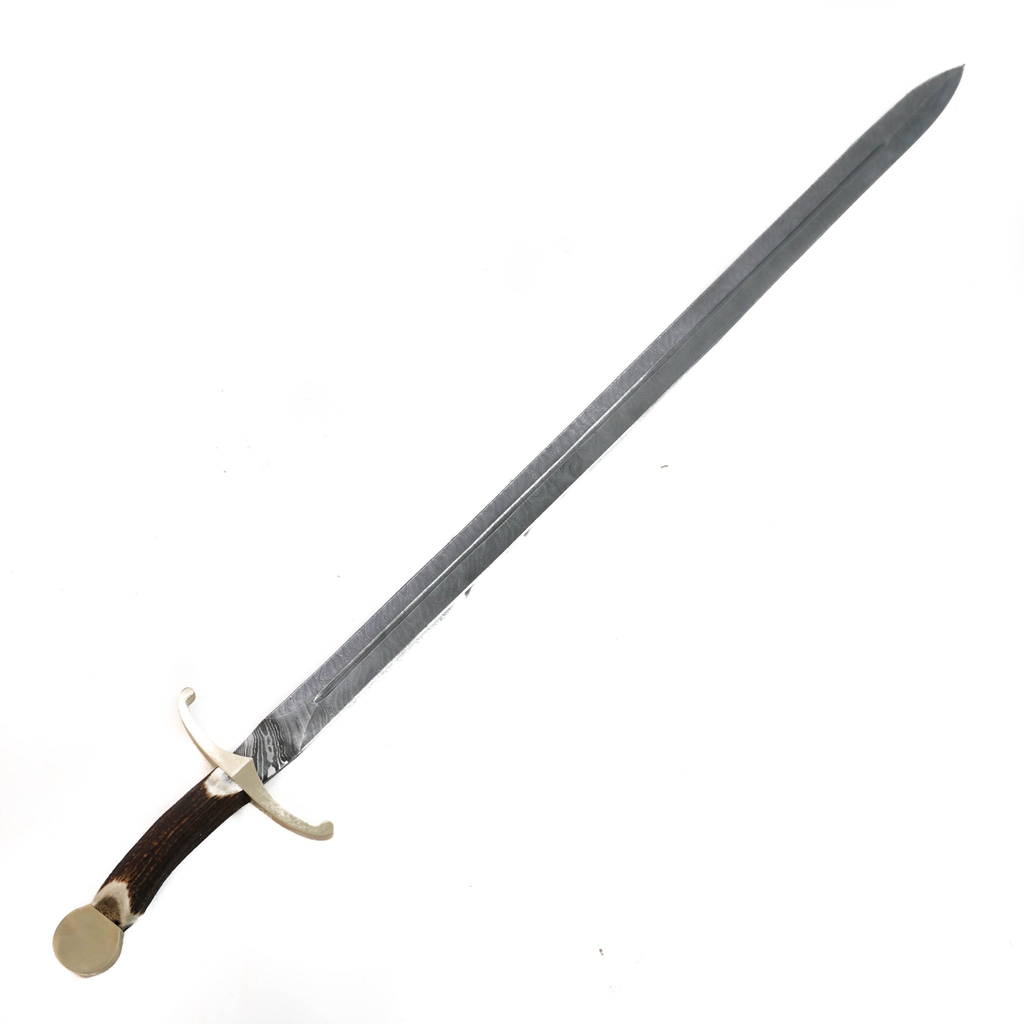 Longsword Greatsword Bastard Sword High Carbon Damascus Steel Sword 44 Battling Blades