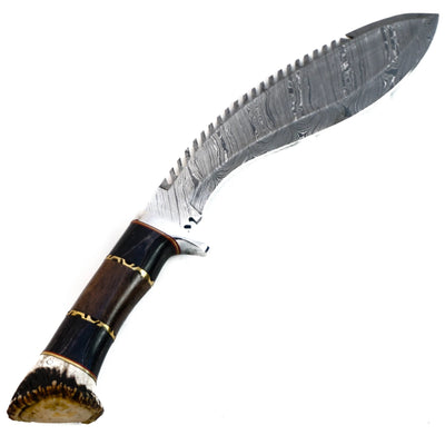 Large Gurkha Kukri Knife - 21 Handmade Damascus Steel Machete