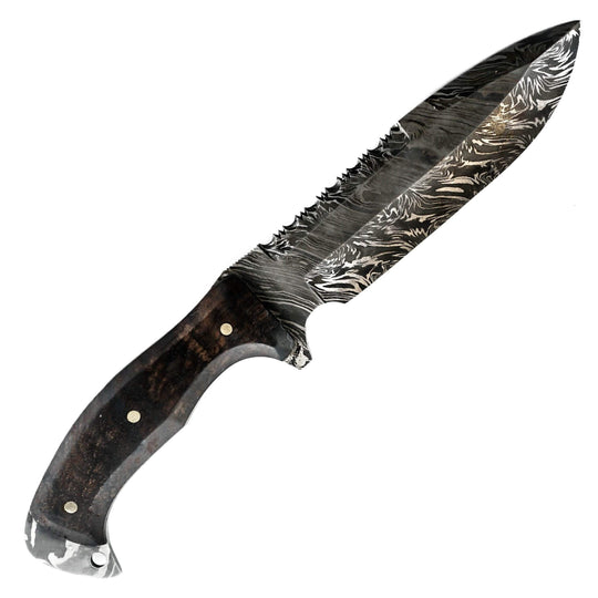 The Huntsman's Masterpiece: Full Tang Damascus Steel Hunting Knife